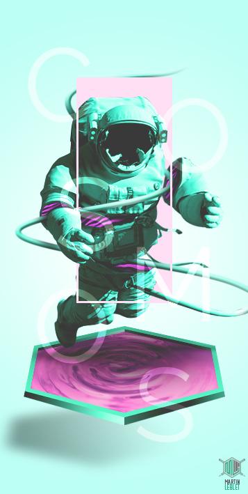 cosmonaute cosmos digital art